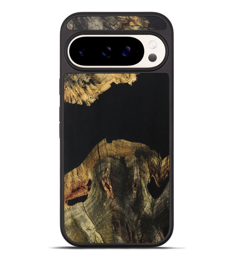 Pixel 9 Pro XL Wood+Resin Phone Case - Myrtle (Pure Black, 706035)