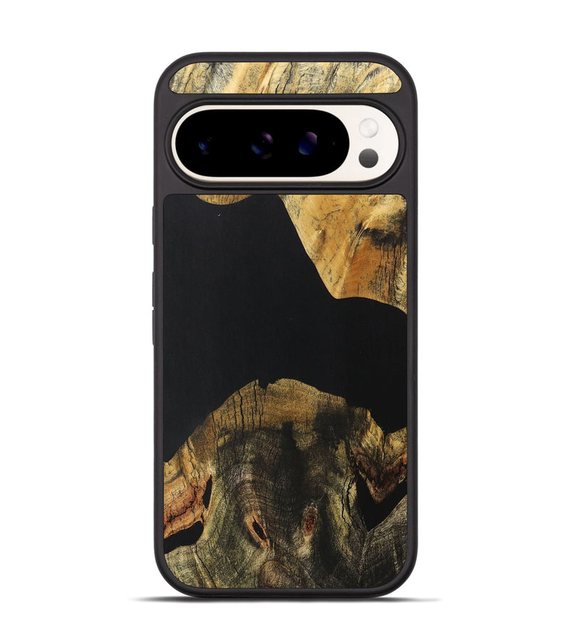 Pixel 9 Wood+Resin Phone Case - Abram (Pure Black, 706037)