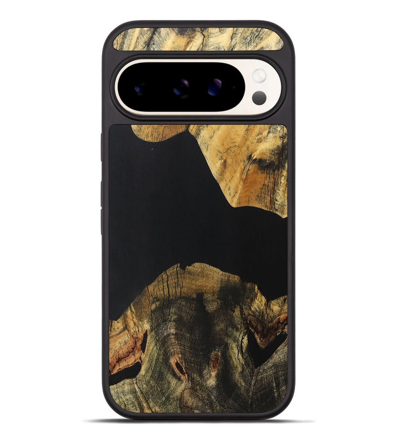 Pixel 9 Pro XL Wood+Resin Phone Case - Abram (Pure Black, 706037)