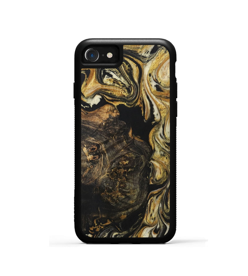 iPhone SE Wood+Resin Phone Case - Antonio (Black & White, 706062)