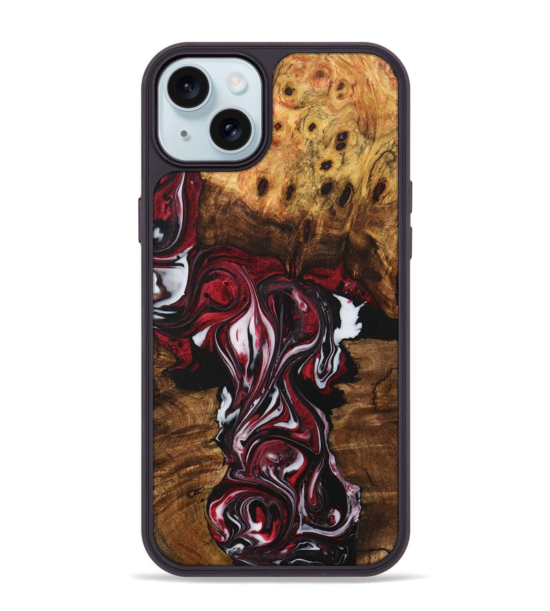 iPhone 15 Plus Wood+Resin Phone Case - Raelynn (Mosaic, 706099)