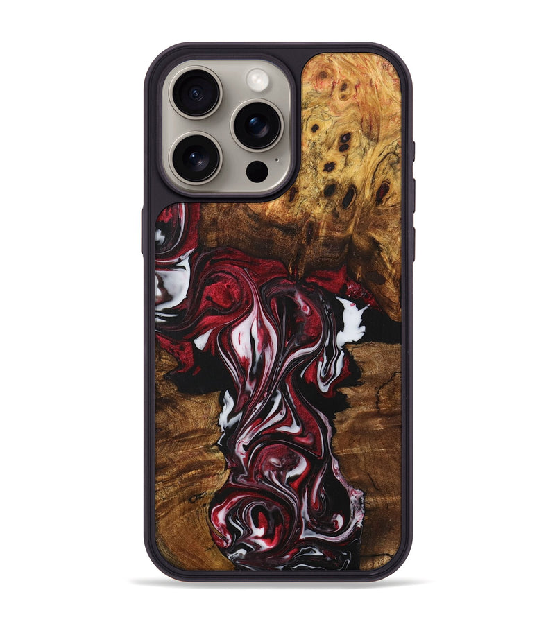 iPhone 15 Pro Max Wood+Resin Phone Case - Raelynn (Mosaic, 706099)