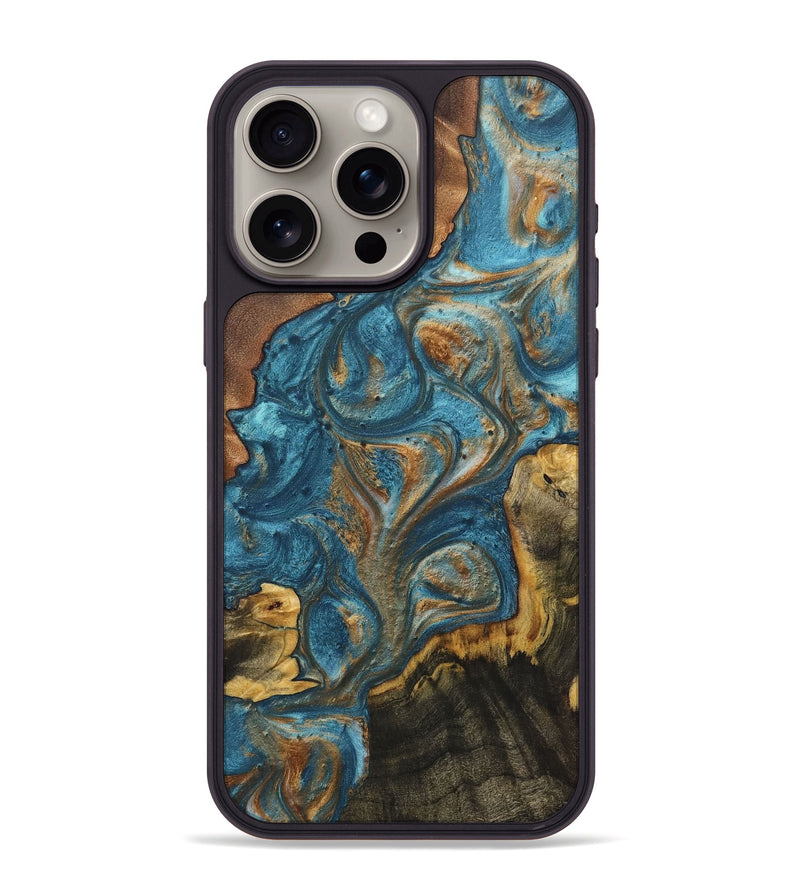 iPhone 15 Pro Max Wood+Resin Phone Case - Sammy (Mosaic, 706100)