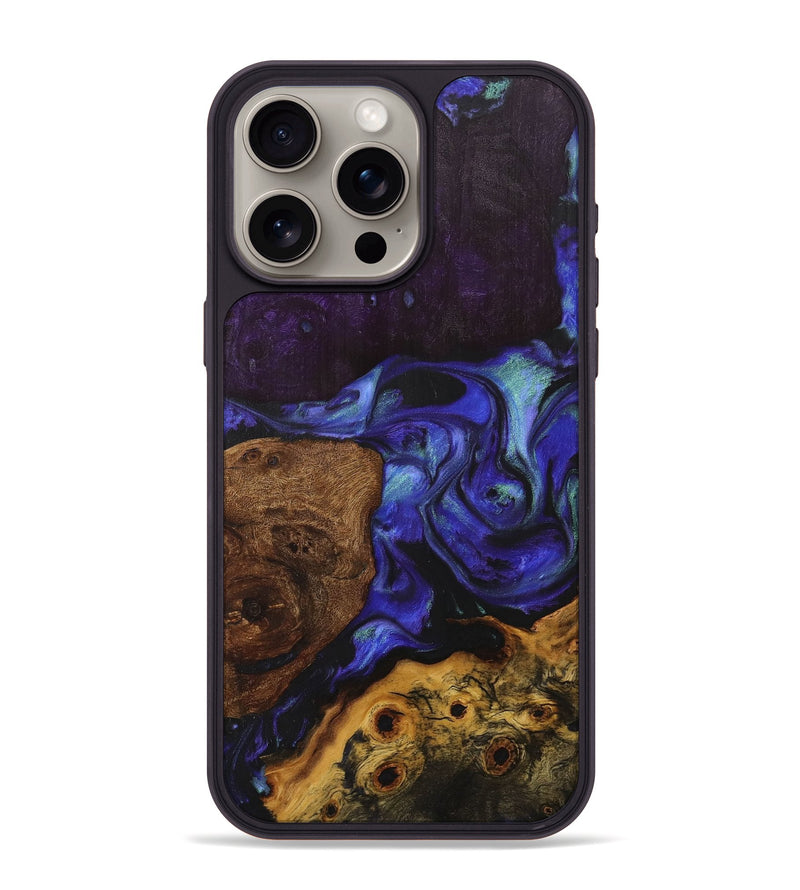 iPhone 15 Pro Max Wood+Resin Phone Case - Marely (Mosaic, 706101)