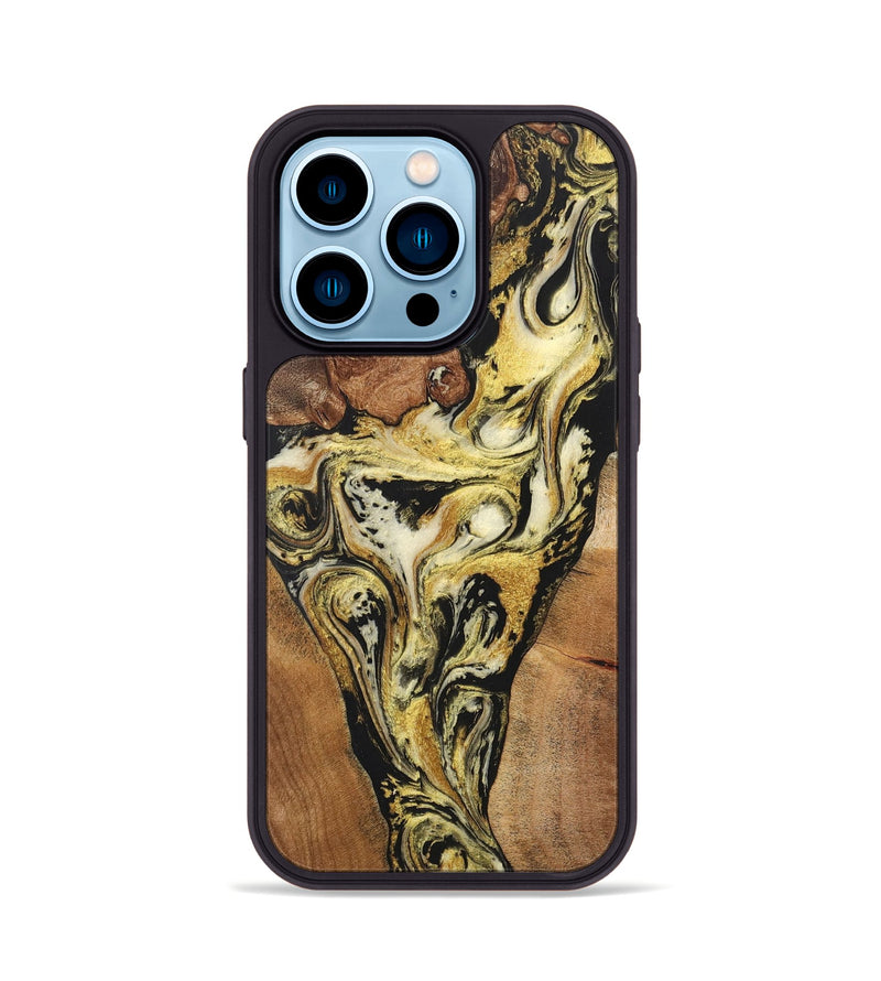 iPhone 14 Pro Wood+Resin Phone Case - Angie (Mosaic, 706106)