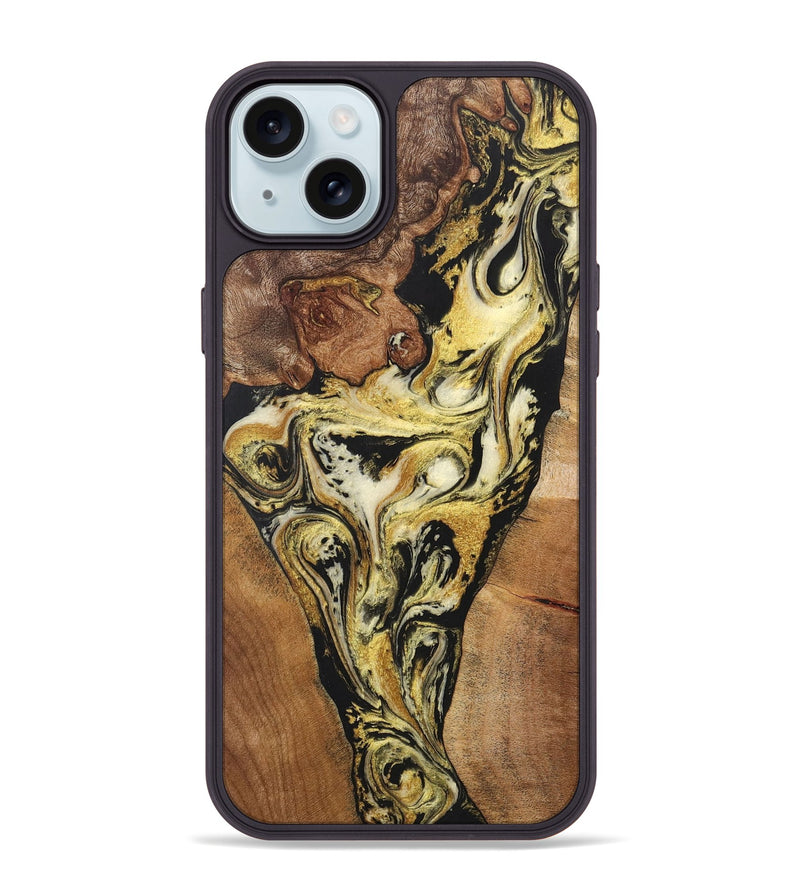 iPhone 15 Plus Wood+Resin Phone Case - Angie (Mosaic, 706106)