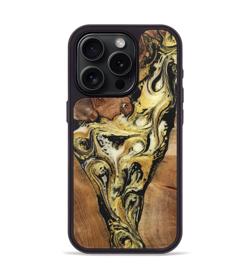 iPhone 15 Pro Wood+Resin Phone Case - Angie (Mosaic, 706106)