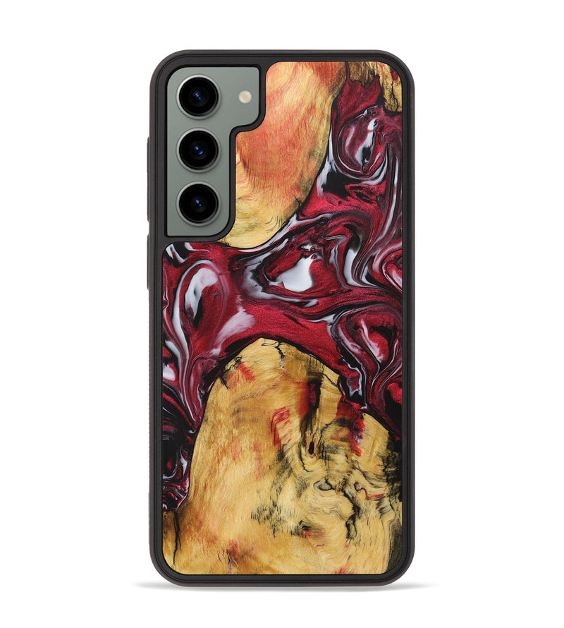 Galaxy S23 Plus Wood+Resin Phone Case - Valentina (Red, 706131)
