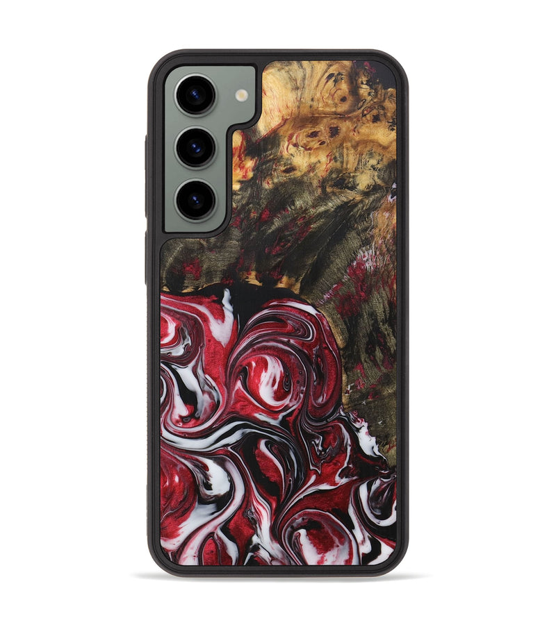Galaxy S23 Plus Wood+Resin Phone Case - Lesley (Red, 706137)
