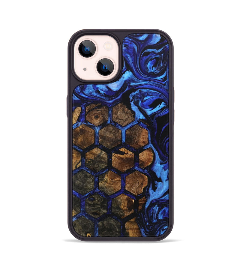 iPhone 14 Wood+Resin Phone Case - Deja (Pattern, 706194)