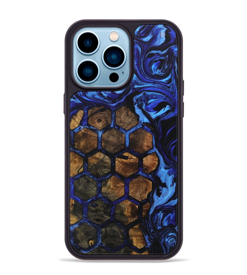 iPhone 14 Pro Max Wood+Resin Phone Case - Deja (Pattern, 706194)
