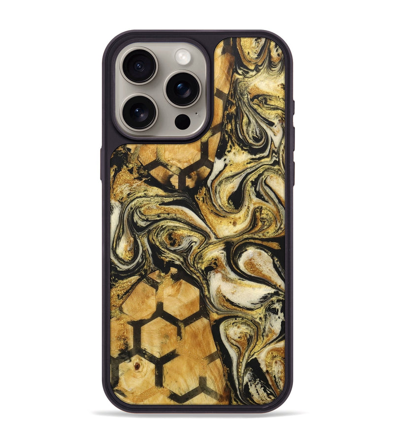 iPhone 15 Pro Max Wood+Resin Phone Case - Cheri (Pattern, 706199)