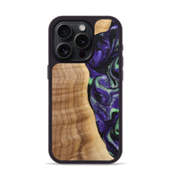 iPhone 15 Pro Wood+Resin Phone Case - Ora (Purple, 706216)