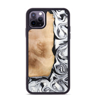 iPhone 11 Pro Max Wood+Resin Phone Case - Skylar (Black & White, 706224)