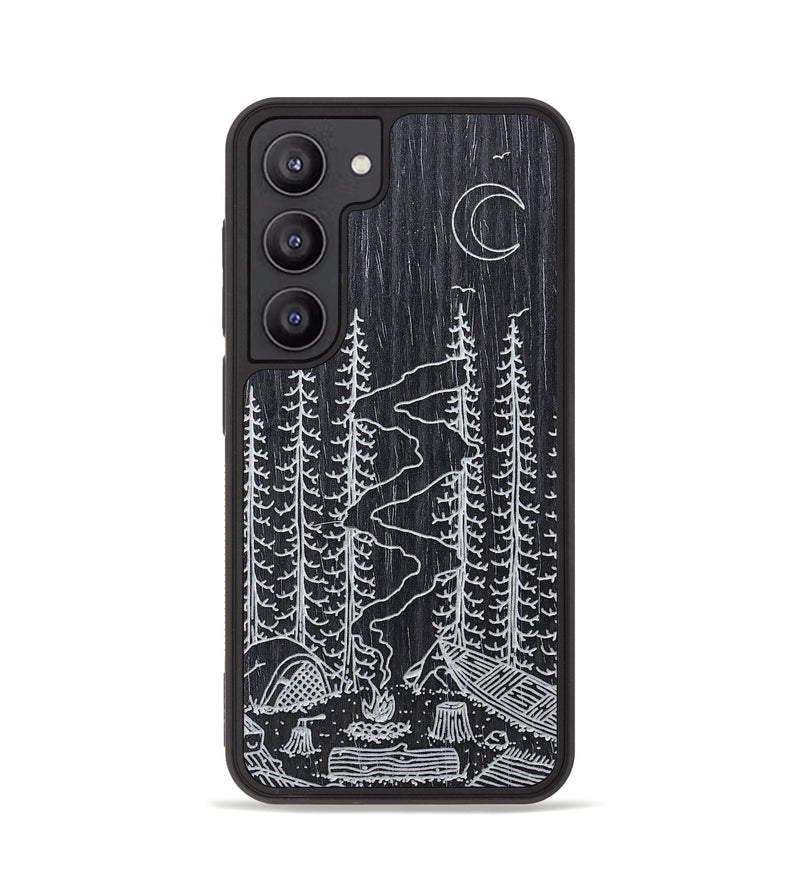 Galaxy S23 Wood+Resin Phone Case - Camp - Ebony (Curated)