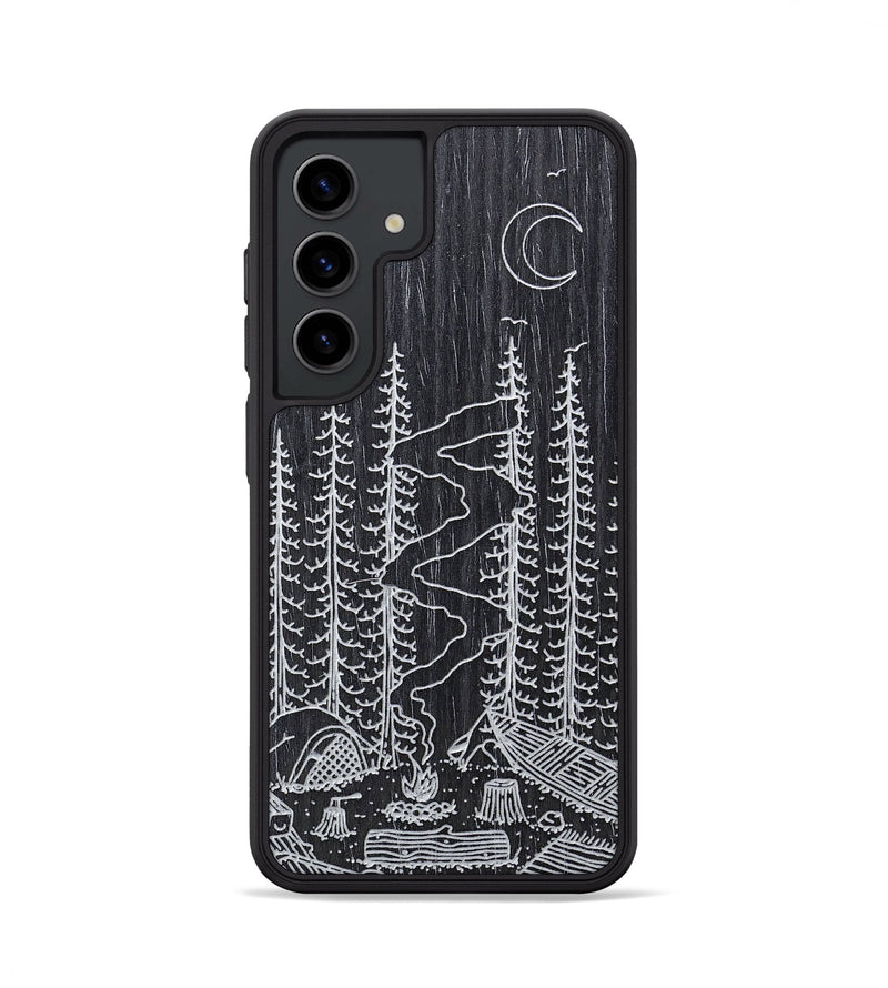 Galaxy S24 Wood+Resin Phone Case - Camp - Ebony (Curated)