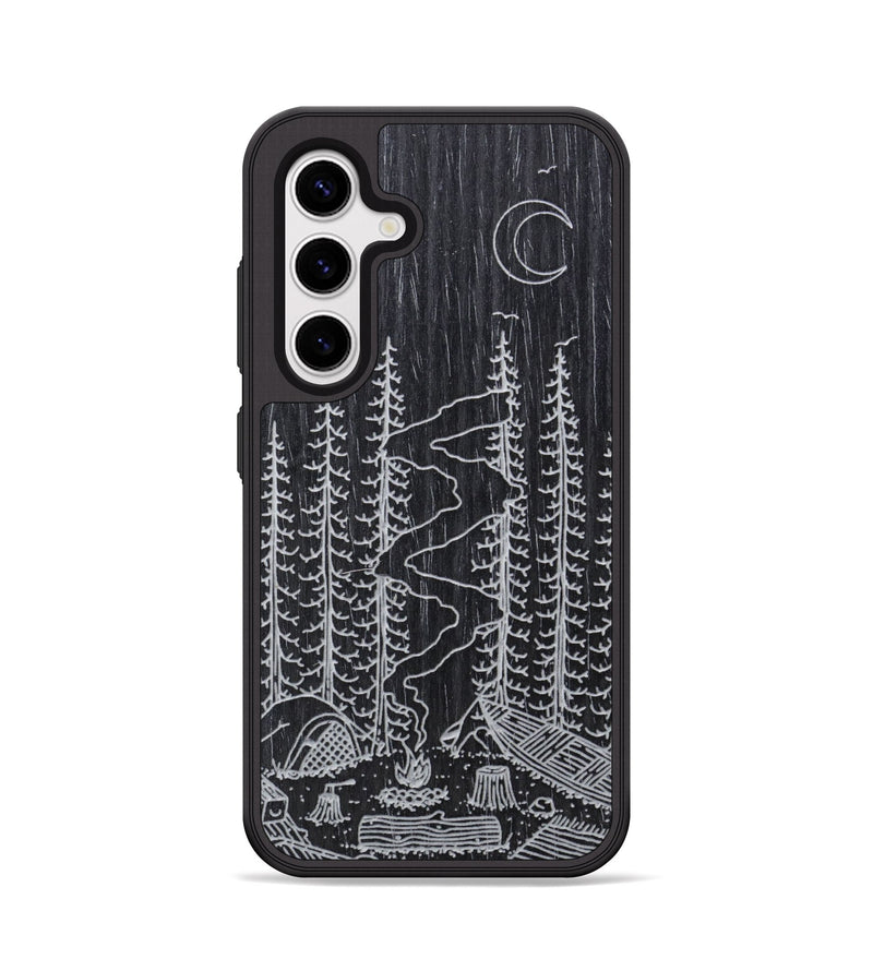 Galaxy S25 Wood Phone Case - Camp - Ebony (Curated, 706259)