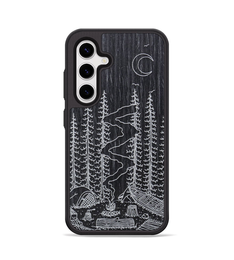 Galaxy S25 Plus Wood Phone Case - Camp - Ebony (Curated, 706259)