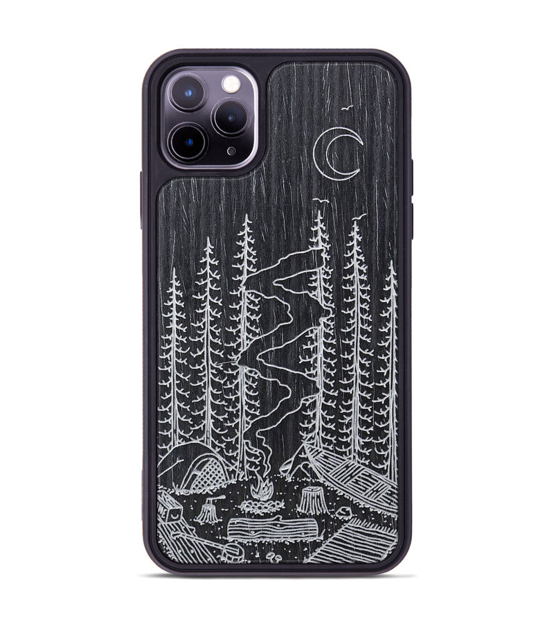 iPhone 11 Pro Max Wood+Resin Phone Case - Camp - Ebony (Curated)