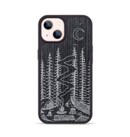 iPhone 14 Wood+Resin Phone Case - Camp - Ebony (Curated)