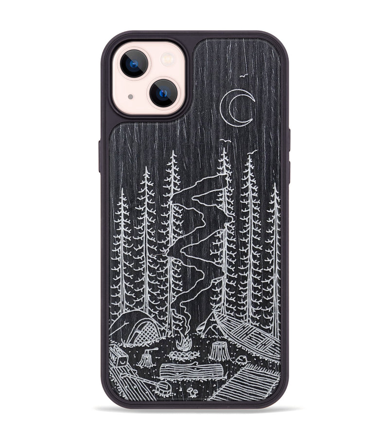 iPhone 14 Plus Wood+Resin Phone Case - Camp - Ebony (Curated)