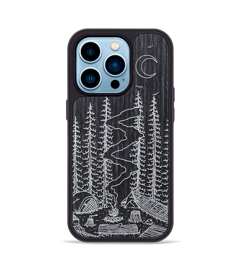 iPhone 14 Pro Wood+Resin Phone Case - Camp - Ebony (Curated)