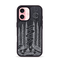 iPhone 16 Wood+Resin Phone Case - Camp - Ebony (Curated)