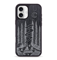 iPhone 16 Plus Wood+Resin Phone Case - Camp - Ebony (Curated)