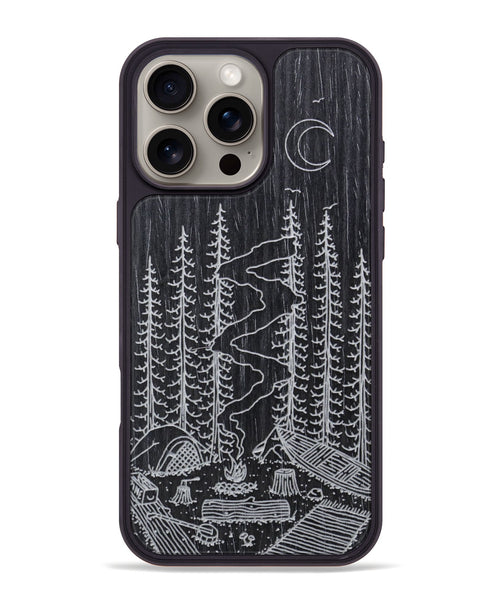 iPhone 16 Pro Max Wood Phone Case - Camp - Ebony (Curated)