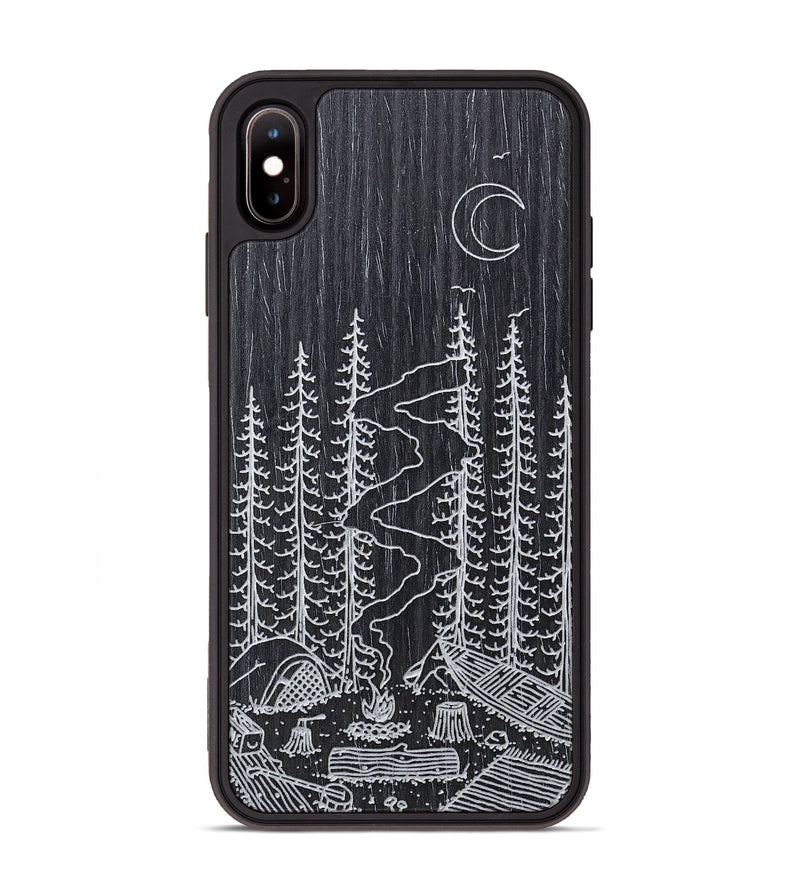 iPhone Xs Max Wood+Resin Phone Case - Camp - Ebony (Curated)