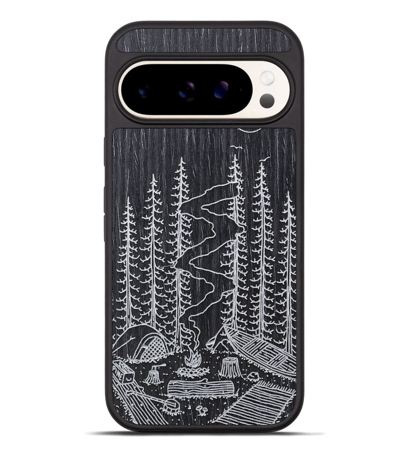 Pixel 9 Pro XL Wood+Resin Phone Case - Camp - Ebony (Curated)