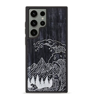 Galaxy S23 Ultra Wood+Resin Phone Case - Wave - Ebony (Curated)