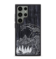 Galaxy S24 Ultra Wood+Resin Phone Case - Wave - Ebony (Curated)