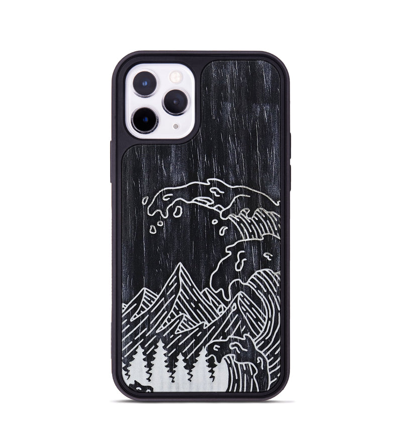 iPhone 11 Pro Wood+Resin Phone Case - Wave - Ebony (Curated)