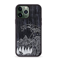 iPhone 13 Pro Max Wood+Resin Phone Case - Wave - Ebony (Curated)