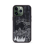 iPhone 13 Pro Wood+Resin Phone Case - Wave - Ebony (Curated)