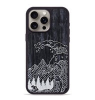 iPhone 15 Pro Max Wood+Resin Phone Case - Wave - Ebony (Curated)