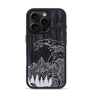 iPhone 16 Pro Wood+Resin Phone Case - Wave - Ebony (Curated)