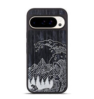 Pixel 9 Pro Wood+Resin Phone Case - Wave - Ebony (Curated)