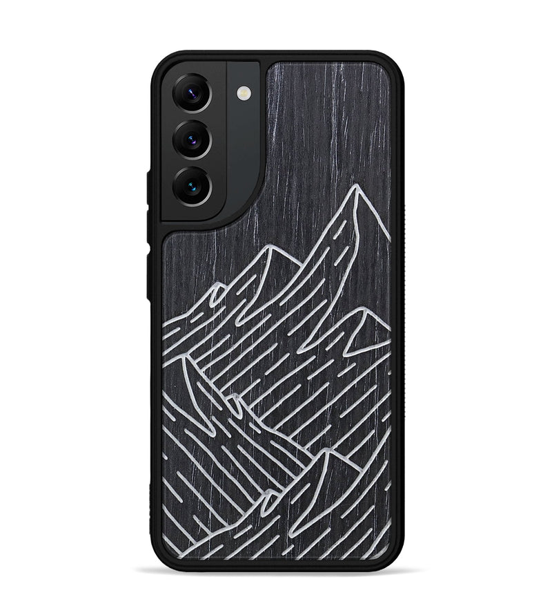 Galaxy S22 Plus Wood+Resin Phone Case - Mountain - Ebony (Curated)