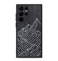 Galaxy S22 Ultra Wood+Resin Phone Case - Mountain - Ebony (Curated)