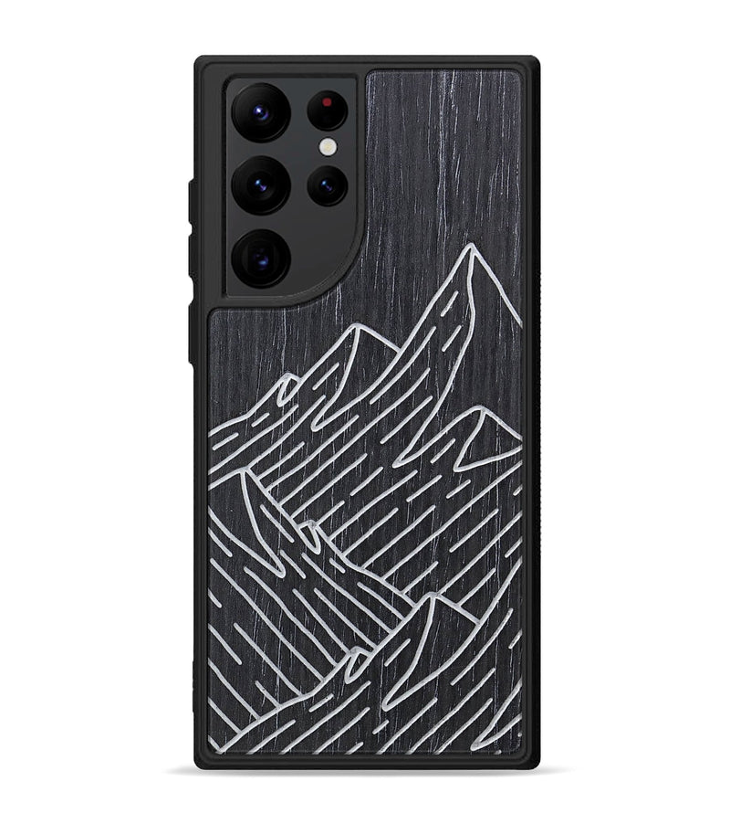 Galaxy S22 Ultra Wood+Resin Phone Case - Mountain - Ebony (Curated)