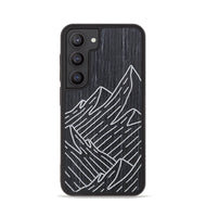 Galaxy S23 Wood+Resin Phone Case - Mountain - Ebony (Curated)