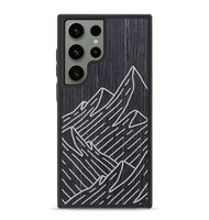 Galaxy S23 Ultra Wood+Resin Phone Case - Mountain - Ebony (Curated)