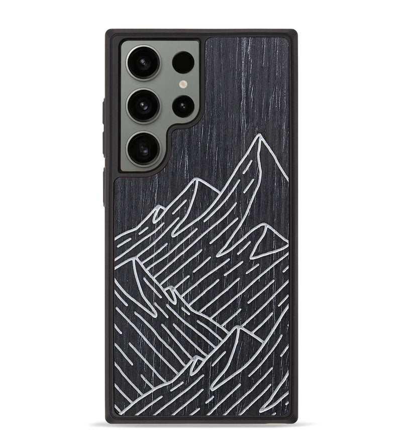 Galaxy S23 Ultra Wood+Resin Phone Case - Mountain - Ebony (Curated)