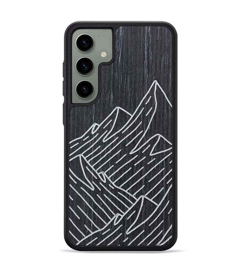 Galaxy S24 Plus Wood+Resin Phone Case - Mountain - Ebony (Curated)