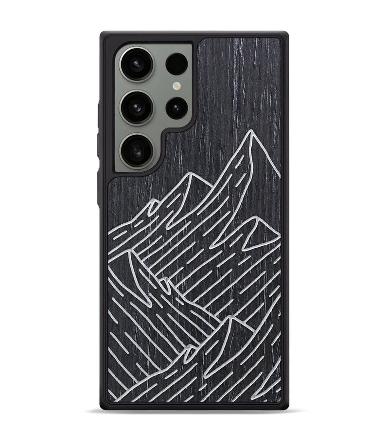 Galaxy S24 Ultra Wood+Resin Phone Case - Mountain - Ebony (Curated)