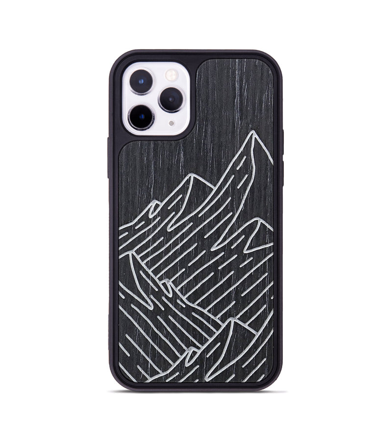 iPhone 11 Pro Wood+Resin Phone Case - Mountain - Ebony (Curated)