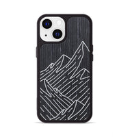 iPhone 13 Wood+Resin Phone Case - Mountain - Ebony (Curated)