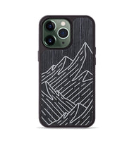 iPhone 13 Pro Wood+Resin Phone Case - Mountain - Ebony (Curated)